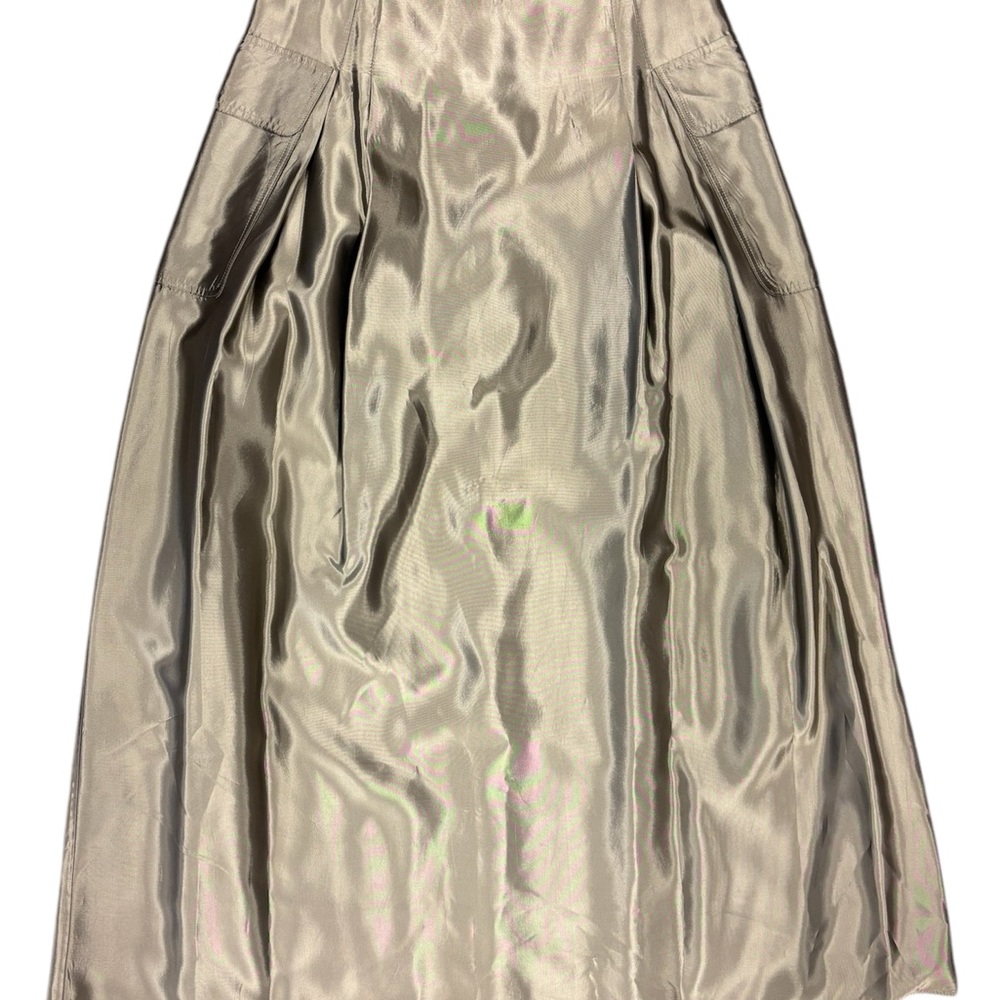 metallic satin skirt